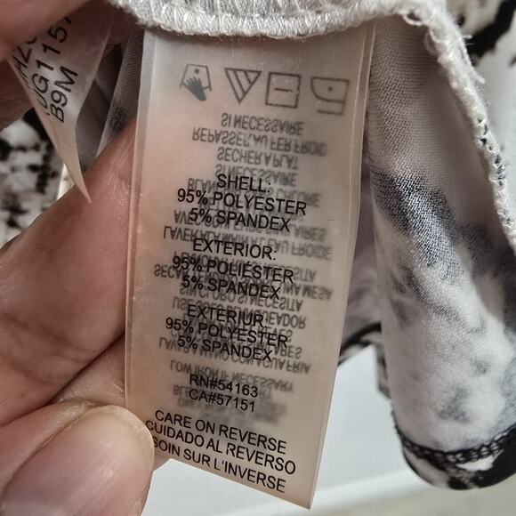 Calvin Klein Animal Print Blouse Womens Long Sleeve Draped Front Top Casual S - Picture 12 of 14